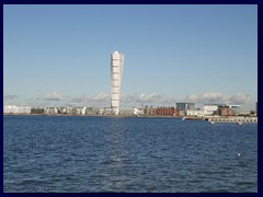 Västra Hamnen skyline with TT seen from Ribersborg beach in 2010.